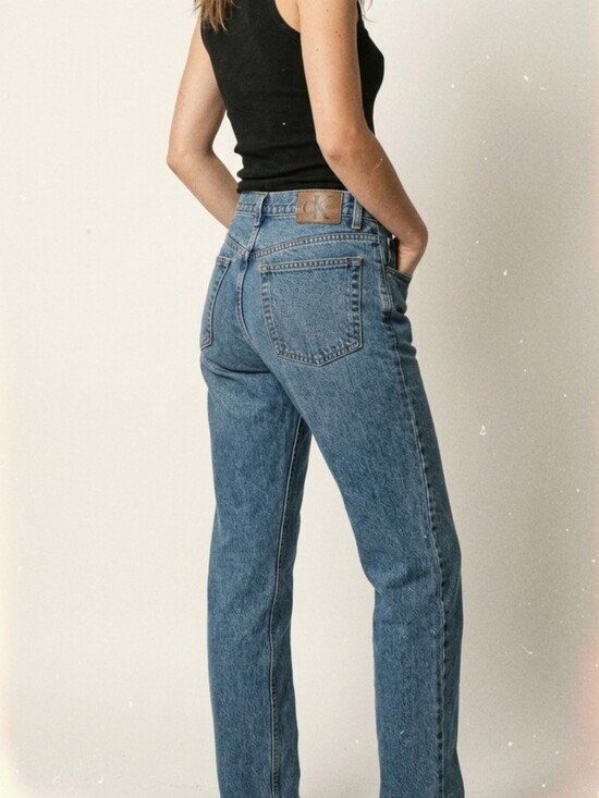 Calvin Klein Denim - RARE Calvin Klein CK 412 Calvin Boot Doublestone Classic Mid-Rise Blue Jeans 6